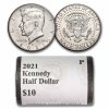 2021-P Kennedy Half Dollar 20-Coin Roll BU (Mint Wrapped)