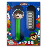 2021 PEZ® Gift Set w/Elf Dispenser & 6x 5g Silver Wafers