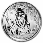 2021 Republic of Congo 1 oz Silver Silverback Gorilla (Prooflike)