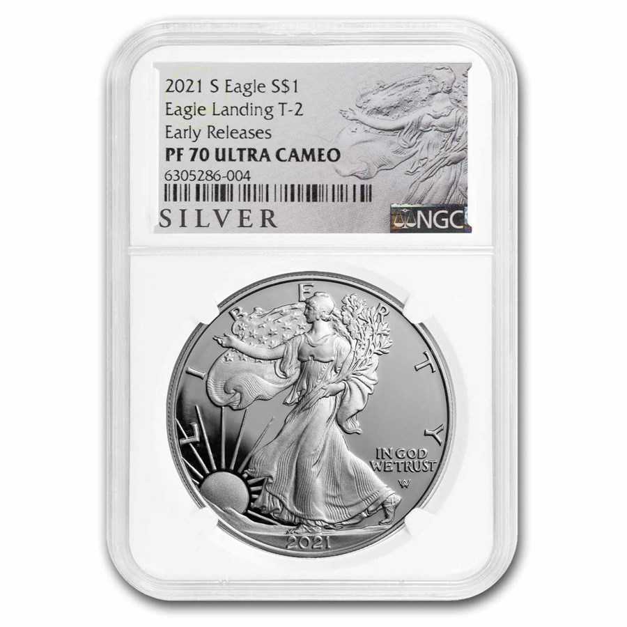 2021-S American Silver Eagle (Type 2) PF-70 NGC (ER)