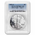 2021-S American Silver Eagle (Type 2) PR-70 PCGS