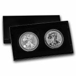 2021 Silver Eagle 2-Coin Designer Reverse Proof Set (w/Box & COA)