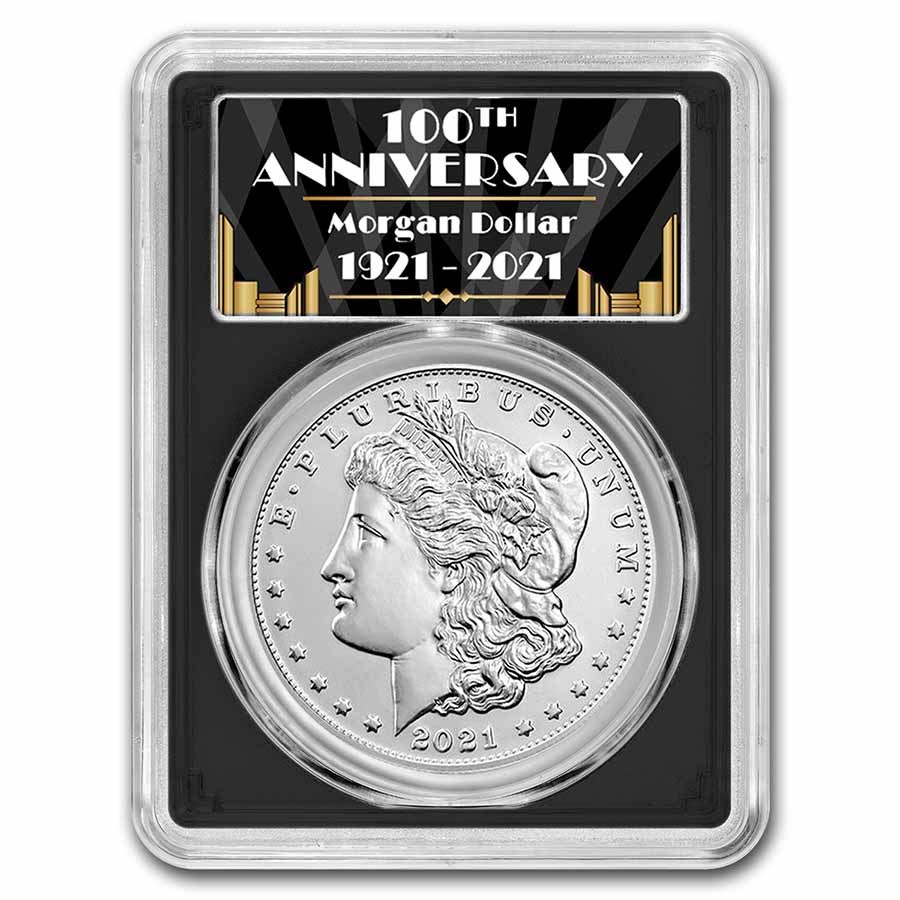 2021 Silver Morgan Dollar MS-70 PCGS (FDI, Black)