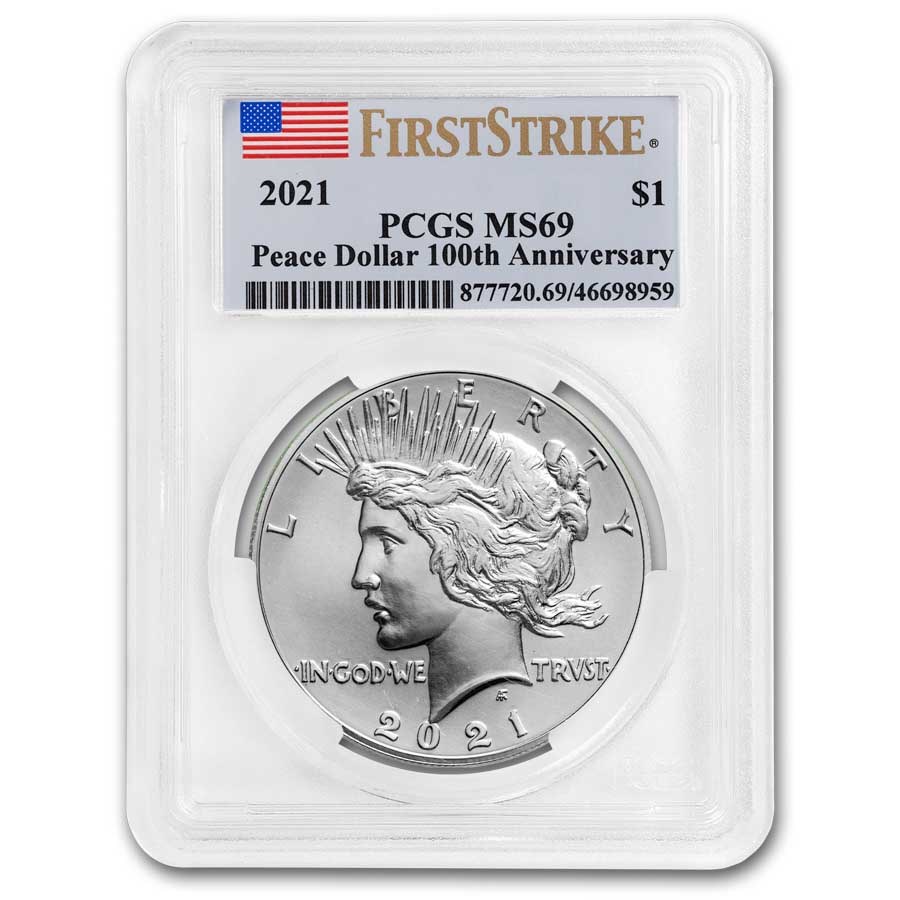 2021 Silver Peace Dollar MS-69 PCGS (FS)