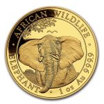 2021 Somalia 1 oz Gold Elephant Coin BU