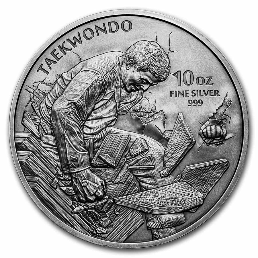 2021 South Korea 10 oz Silver K-Series Taekwondo Antique