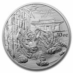 2021 South Korea 10 oz Silver Tiger BU