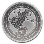 2021 Tokelau 1 oz Silver $5 Terra BU