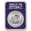 2021 Tokelau 1 oz Silver $5 Zodiac Series: Aquarius BU (TEP)