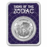2021 Tokelau 1 oz Silver $5 Zodiac Series: Aquarius BU (TEP)