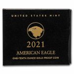 2021-W 1/10 oz Proof American Gold Eagle (Type 2) (w/Box & COA)