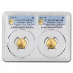 2021-W 1/10 oz Proof Gold Eagle Designer Set PR-70 PCGS (FS)