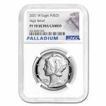 2021-W 1 oz High Relief Proof Palladium Eagle PF-70 UCAM NGC