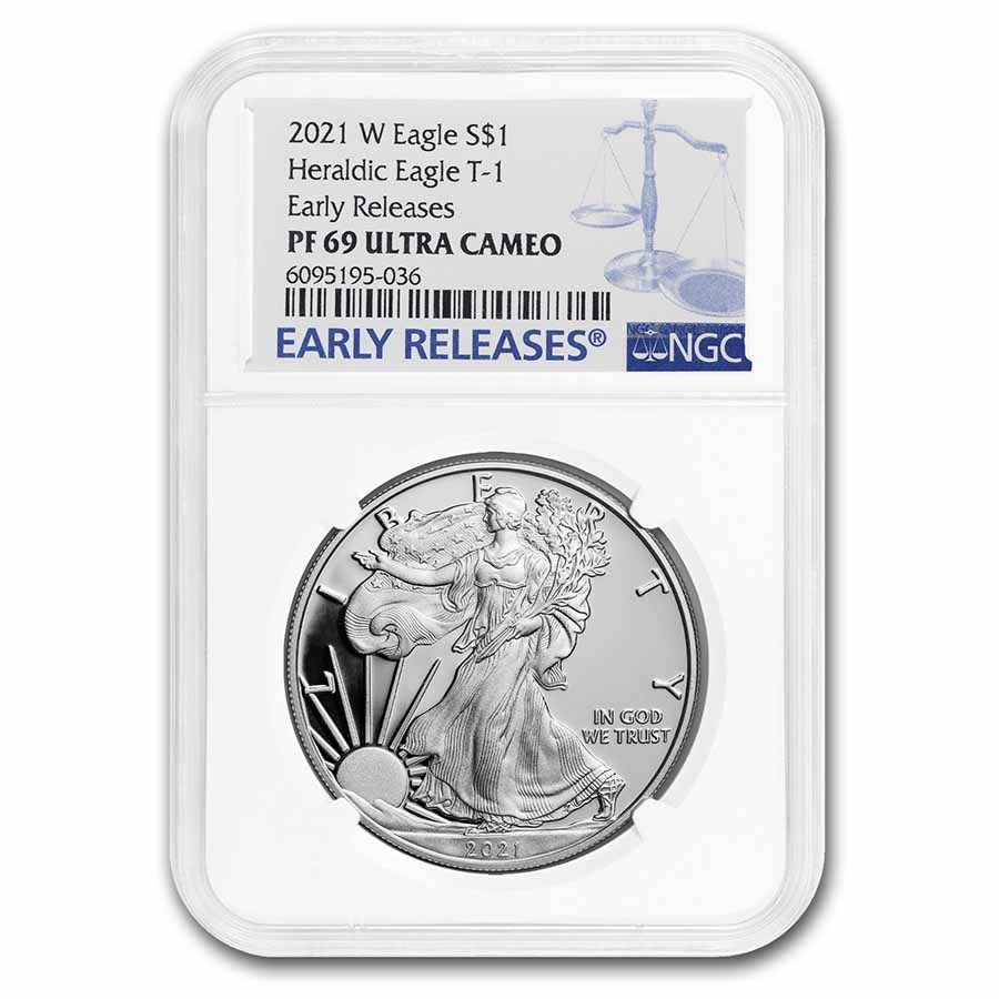 2021-W American Silver Eagle (Type 1) PF-69 NGC (Early Releases)