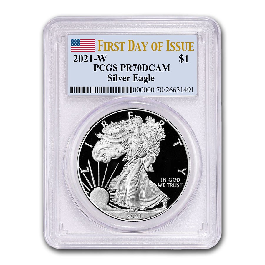2021-W American Silver Eagle (Type 1) PR-70 PCGS (FDI)