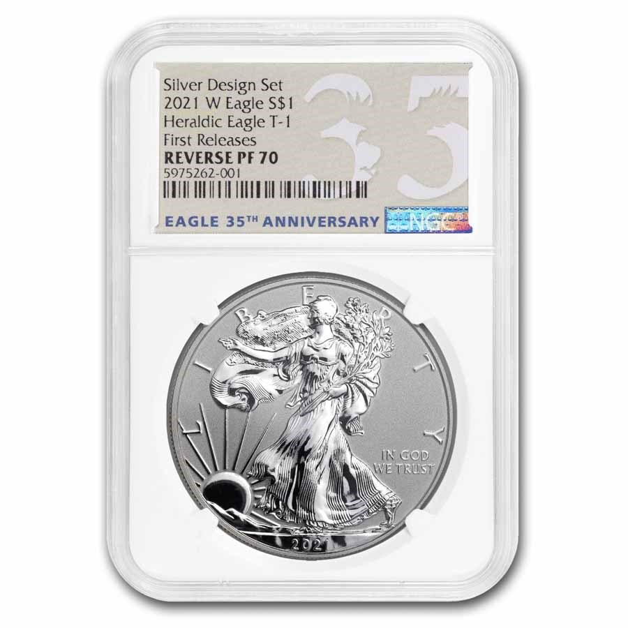 2021-W Silver Eagle (Type 1) Reverse Proof PF-70 NGC (FR)