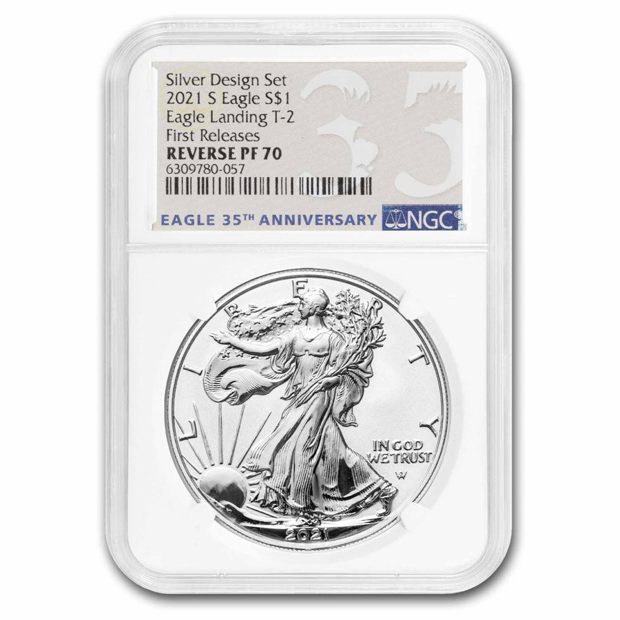 2021-W Silver Eagle (Type 2) Reverse Proof PF-70 NGC (FR)