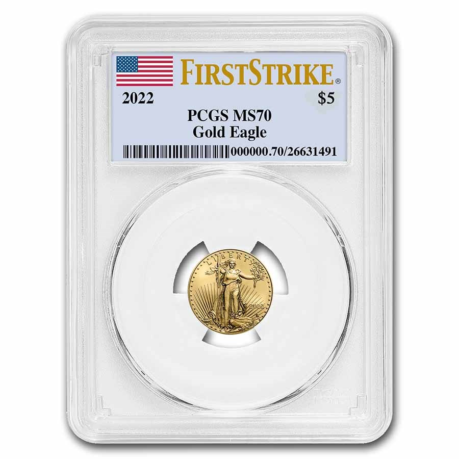 2022 1/10 oz American Gold Eagle MS-70 PCGS (FirstStrike®)