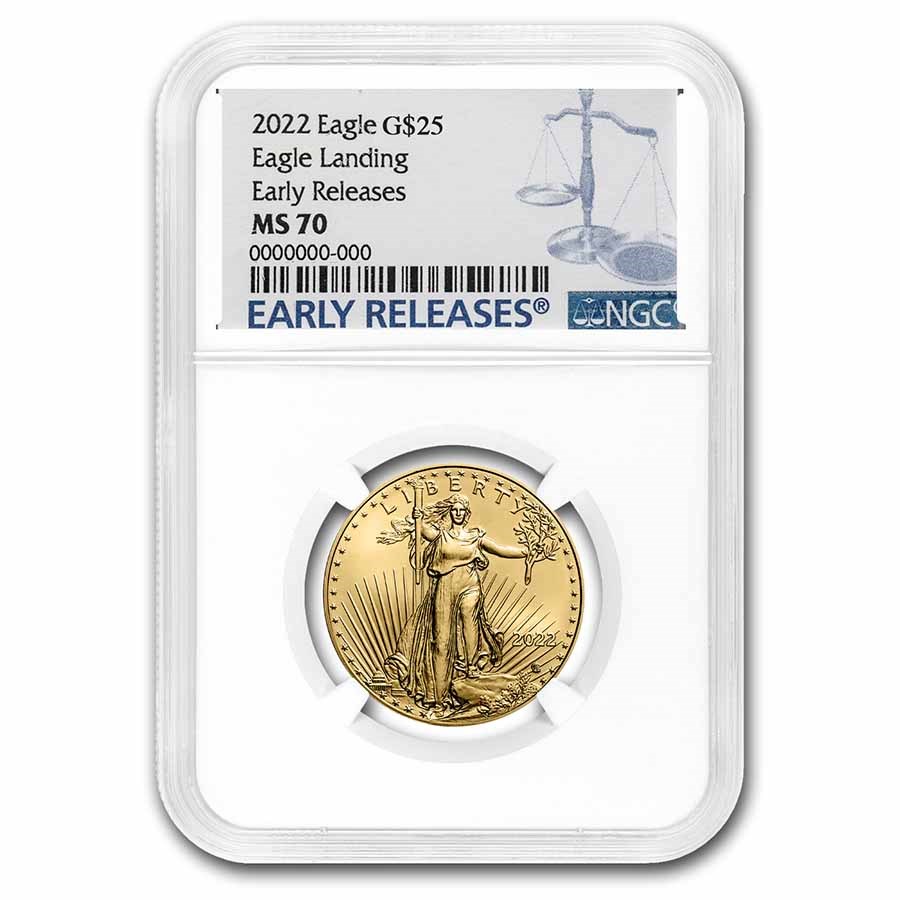 2022 1/2 oz American Gold Eagle MS-70 NGC (Early Releases)