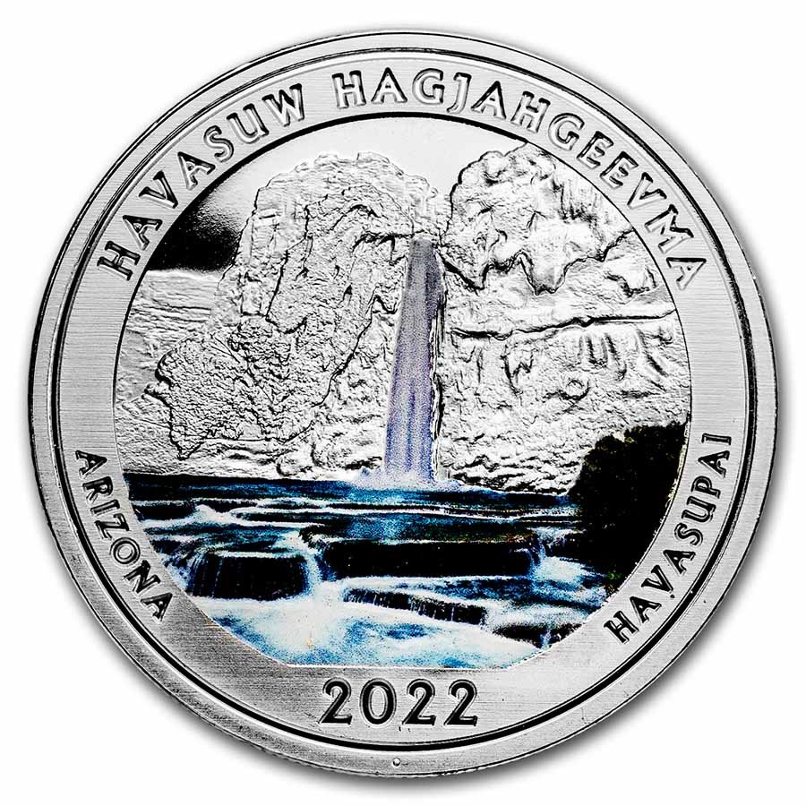 2022 1 oz Ag NATB Arizona Grand Canyon National Park (Colorized)
