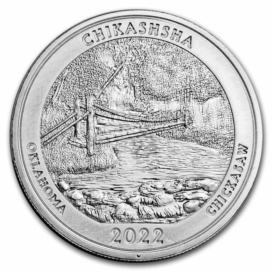 2022 1 oz Ag NATB Oklahoma Chickasaw National Recreation Area