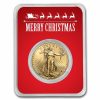 2022 1 oz American Gold Eagle - w/Red Merry Christmas Card