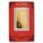 2022 1 oz Gold Bar - PAMP Suisse Year of the Tiger (In Assay)