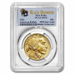 2022 1 oz Gold Buffalo MS-70 PCGS (FS, Black Diamond)