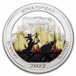 2022 1 oz Silver NATB Montana Glacier National Park (Colorized)