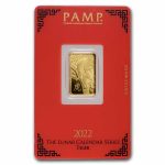 2022 5 gram Gold Bar - PAMP Suisse Year of the Tiger (In Assay)