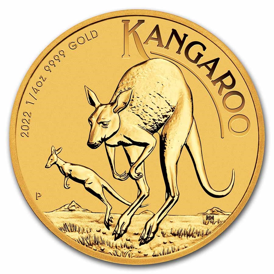 2022 Australia 1/4 oz Gold Kangaroo BU