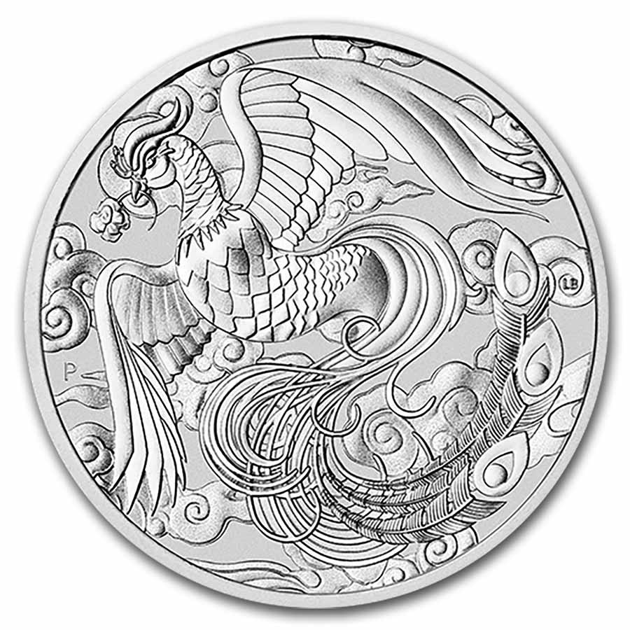 2022 Australia Myths & Legends: 1 oz Silver Phoenix BU