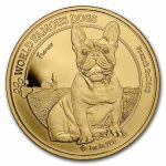 2022 Cameroon 1 oz Gold World Famous Dogs - French Bulldog