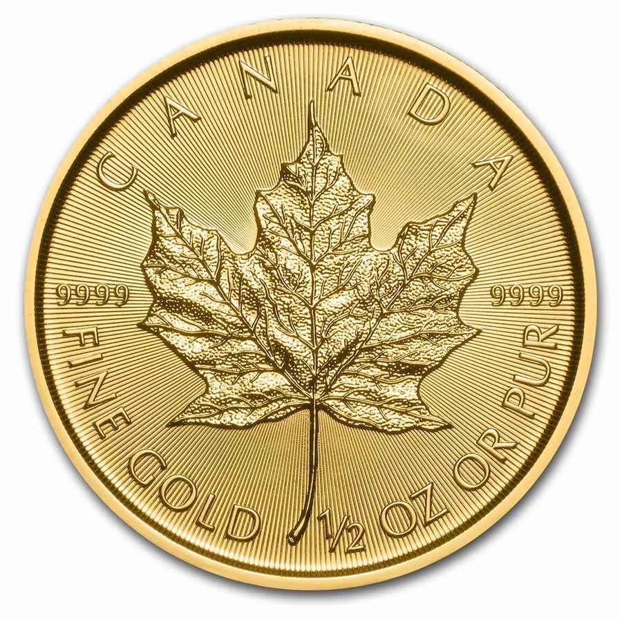 2022 Canada 1/2 oz Gold Maple Leaf BU