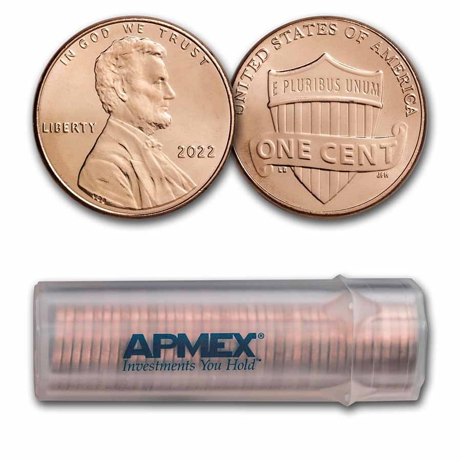 2022 Lincoln Cent 50-Coin Roll BU