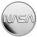 2022 Mesa Grande 1 oz Silver $10 NASA Retro Worm Logo BU