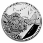 2022 Niue 1 oz Ag $2 Star Wars Classic Grogu (w/Box & COA)