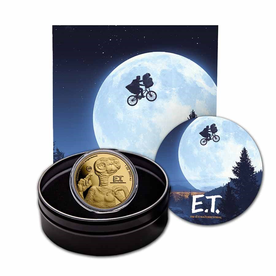 2022 Niue 1 oz Gold $250 E.T. 40th Anniversary (w/ Tin & COA)