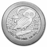 2022 Niue 1 oz Silver $2 Athenian Owl Stackable Coin