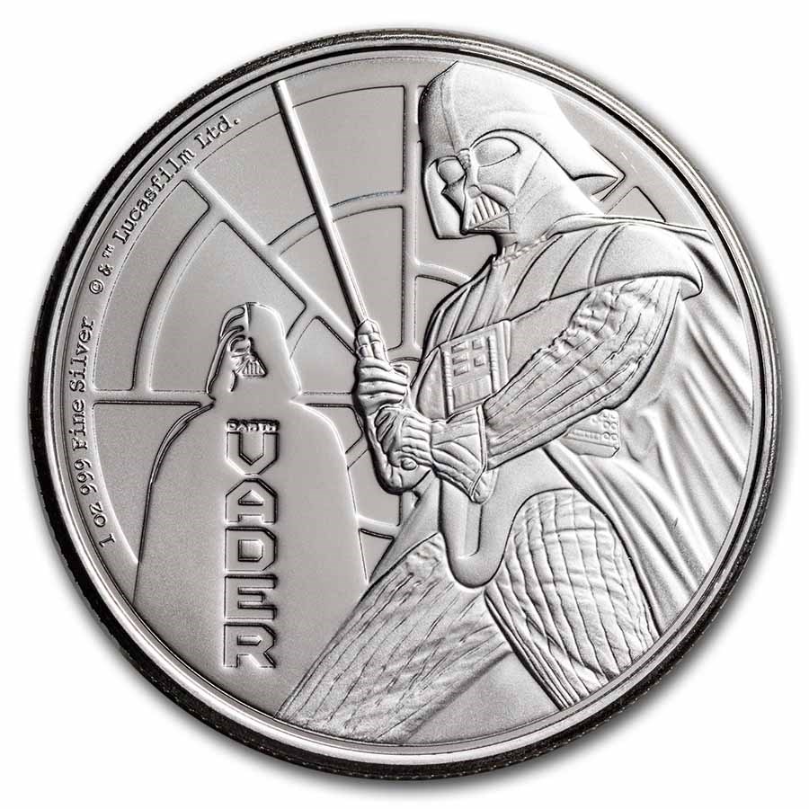 2022 Niue 1 oz Silver $2 Star Wars: Darth Vader BU