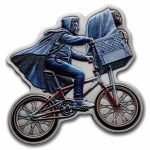 2022 Niue 2 oz Ag $5 E.T. and Bicycle Shaped Coin