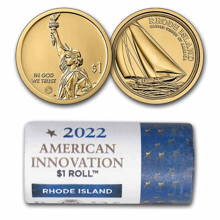 2022-P American Innovation $1 Reliance Yacht (25-Coin Roll)