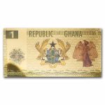 2022 Republic of Ghana 1/1000 oz Gold African Justice Foil Note