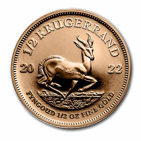 2022 South Africa 1/2 oz Gold Krugerrand BU