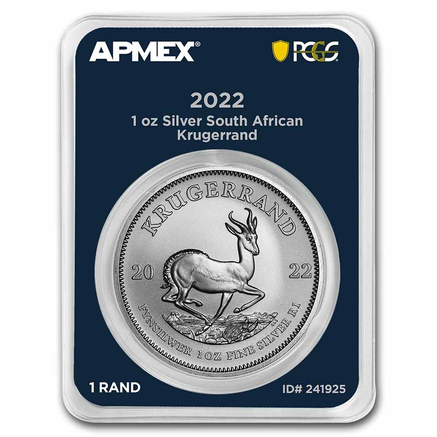2022 South Africa 1 oz Silver Krugerrand (MD® Premier + PCGS FS)