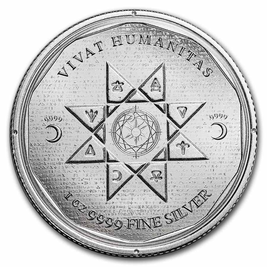 2022 Tokelau 1 oz Silver $5 Vivat Humanitas BU