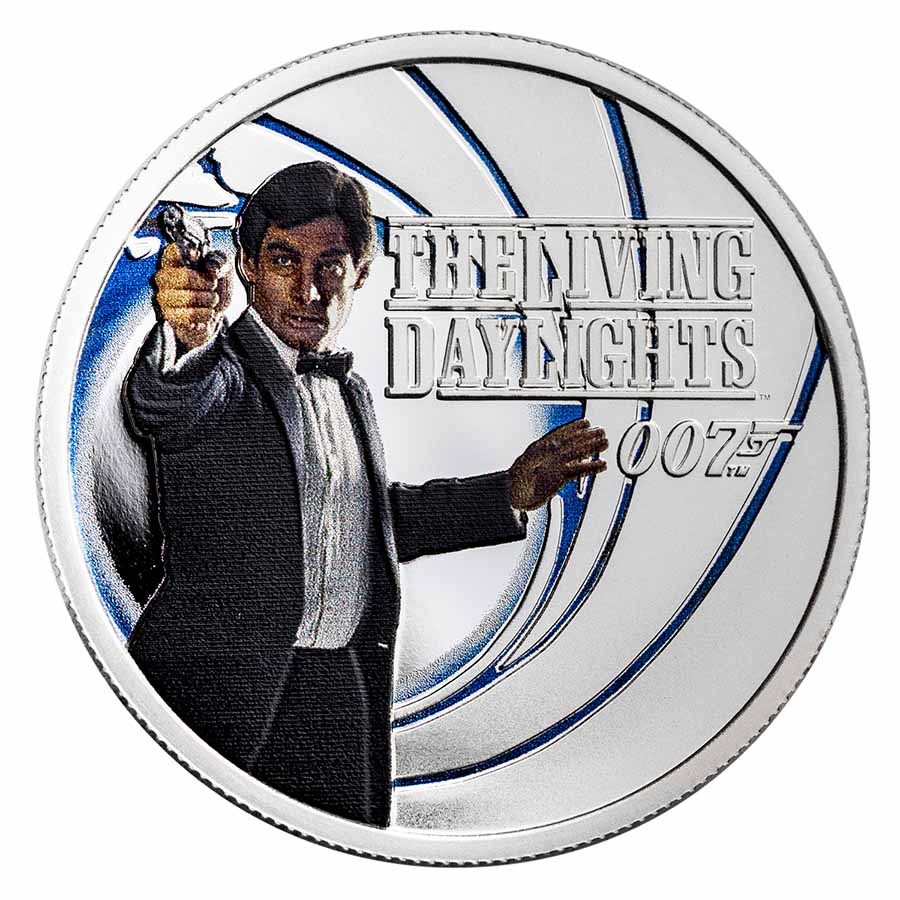 2022 Tuvalu 1/2 oz Silver 007 James Bond The Living Daylights