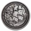2022 Tuvalu 1 oz Silver Black Flag Antiqued (The Rising Sun)