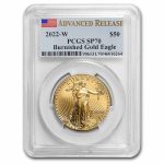 2022-W 1 oz Burnished Gold Eagle SP-70 PCGS (Advanced Release)