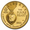 2022-W Gold $5 Commem Purple Heart Proof (w/Box & CoA)